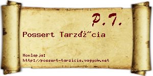 Possert Tarzícia névjegykártya
